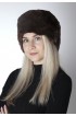 Dark brown rex fur hat